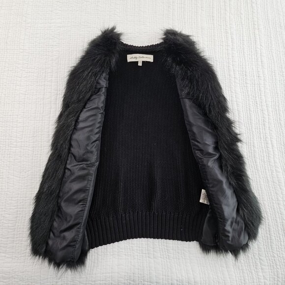 Sebby Collection Women's Medium M Black Faux Fur Sweater Vest EUC RN# 131159 - Picture 13 of 16